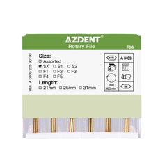 Файлы AZDENT Dental NITI Rotary Engine, активируемые при нагревании, 19 мм, SX, 6 шт./уп.