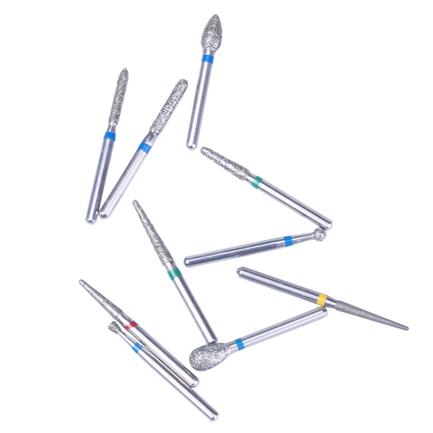 Набор для полировки абатментов с керамическим уступом AZDENT Dental Diamond Bor FG-108, 10 шт./комплект