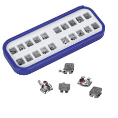Металлические брекеты AZDENT стоматологические MIM Monoblock Mini Roth .022 крючки на 345 20 шт./комплект