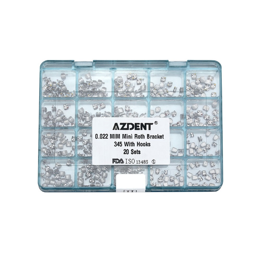 AZDENT стоматологические сетчатые металлические скобы Mini Roth .022 крючки на 345 400 шт./коробка