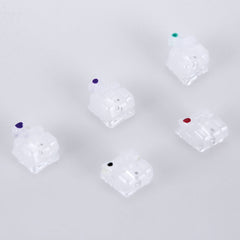AZDENT Dental Self-ligating Ceramic Bracket Roth/MBT 0.022 Hooks on 345 20pcs/Box