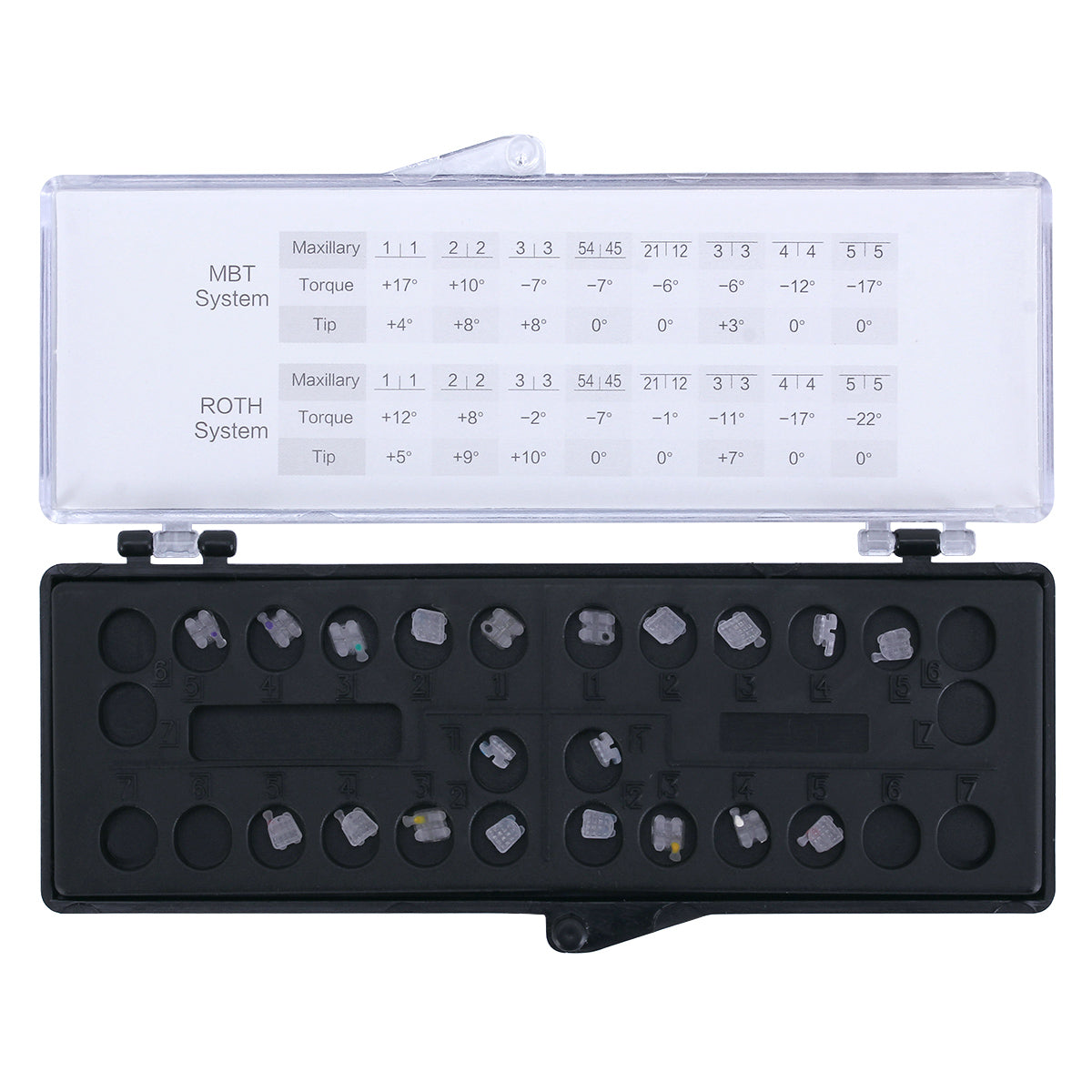AZDENT Ceramic Brackets Roth .018 Mesh Base 345/Hooks 20/Box