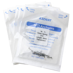 AZDENT Dental Orthodontic Accessory Closed Coil Spring 0.010 6mm 10pcs/Bag