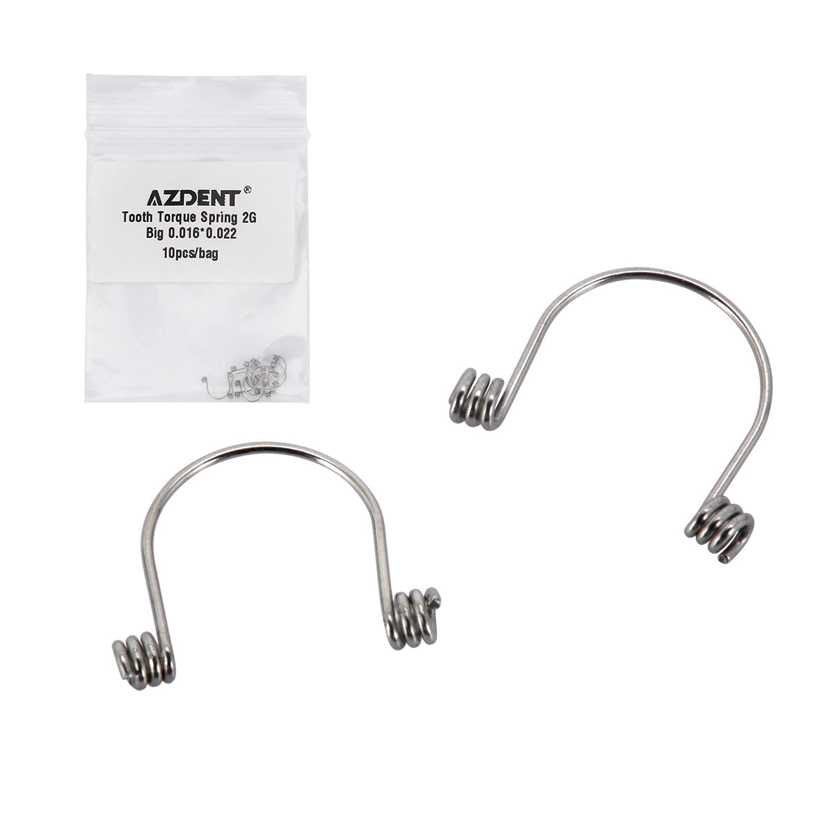 AZDENT Tooth Torque Rectangular Spring 2G Big 0.016*0.022 10/Bag