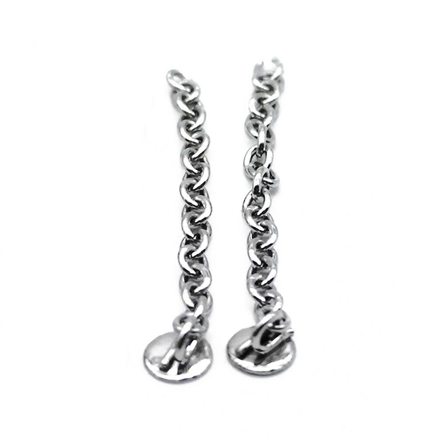 AZDENT Dental Traction Button Chain Silver Round 2/Bag