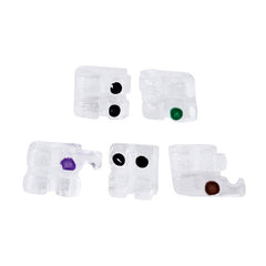Dental Ceramic Bracket Monocrystalline Sapphire Roth 0.022 Hooks on 3 20pcs/Box