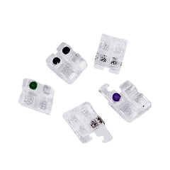 Dental Ceramic Bracket Monocrystalline Sapphire Roth 0.022 Hooks on 3 20pcs/Box