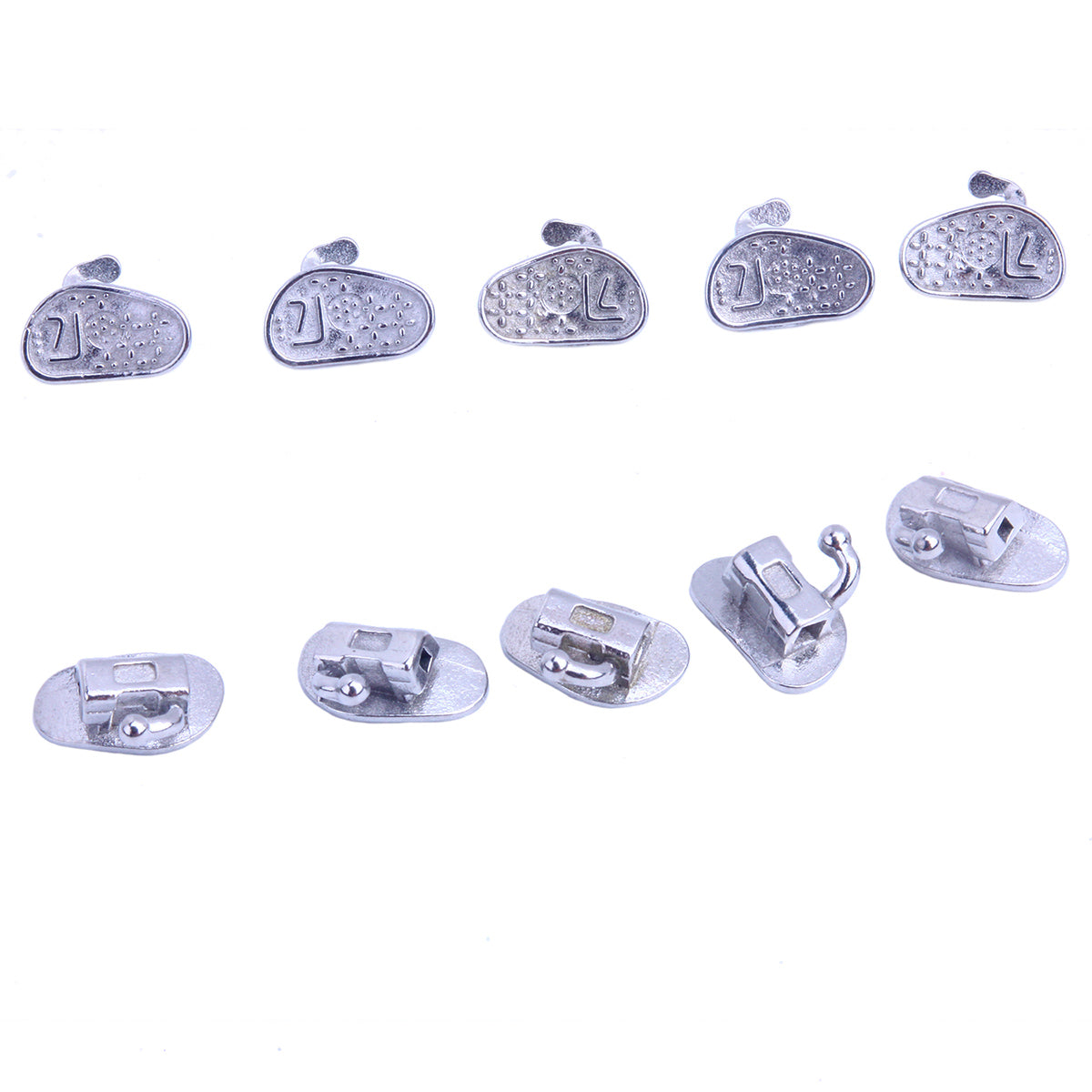 Tubo bucal AZDENT para 2.º molar, monobloque cementable, no convertible, MBT 0.022, 20 juegos/caja