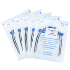 AZDENT Arch Wire Stainless Steel Natural Form Round 0.018 Upper 10pcs/Pack