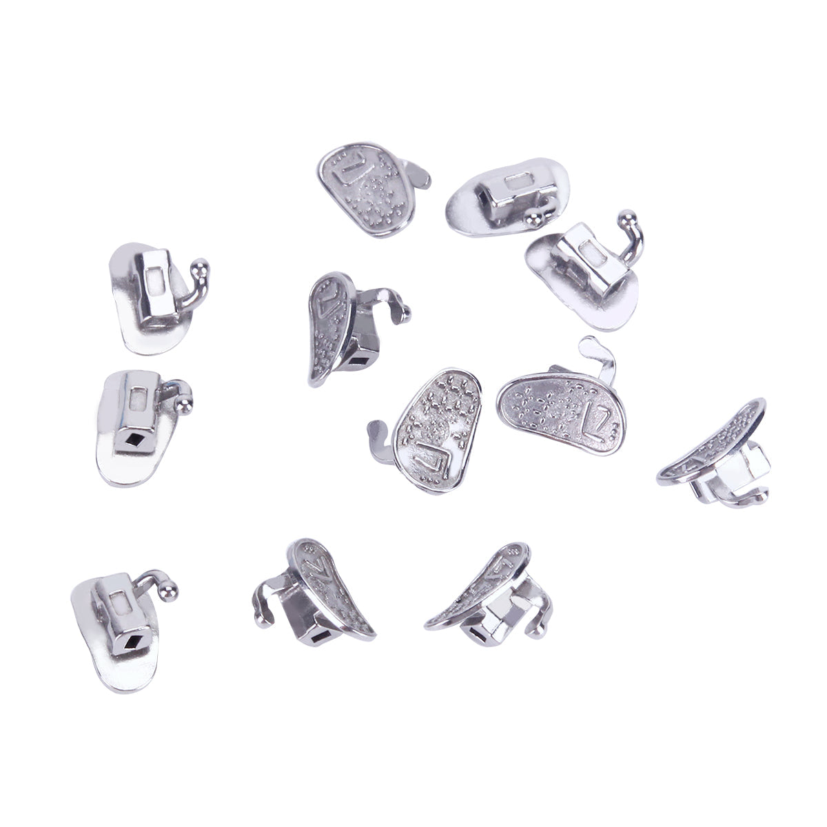 Tubo bucal AZDENT para 2.º molar, monobloque cementable, no convertible, Roth 0.022, 20 juegos/caja