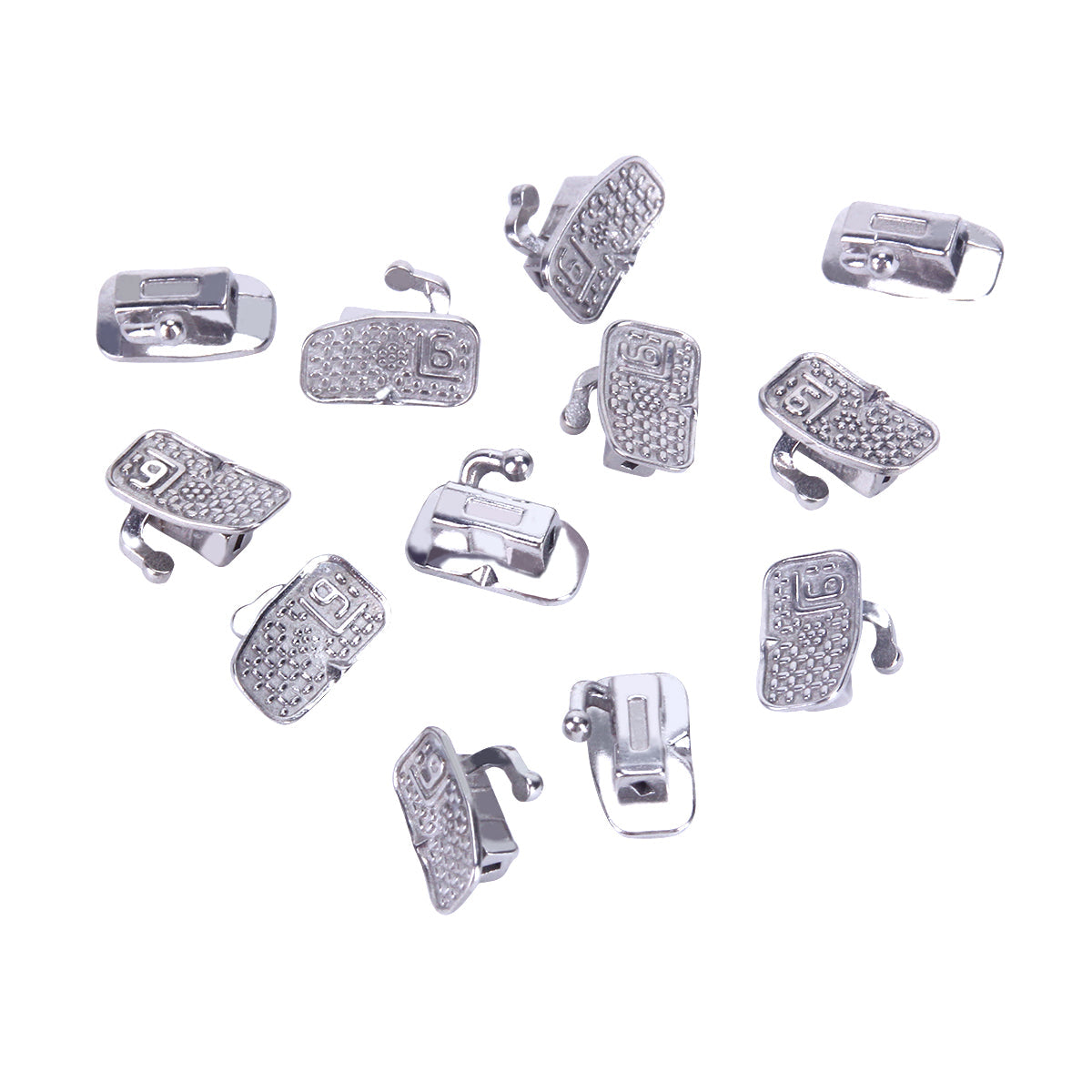 Tubo bucal AZDENT para primer molar, cementable, MIM, monobloque no convertible, Roth 0.018, 20 juegos/caja