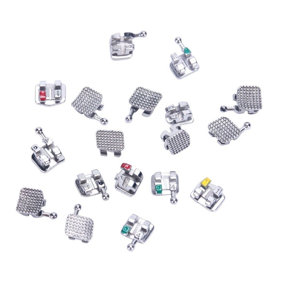 AZDENT Dental Metal Brackets Mini Roth .018 MIM Monoblock Hooks on 345 400pcs/Box