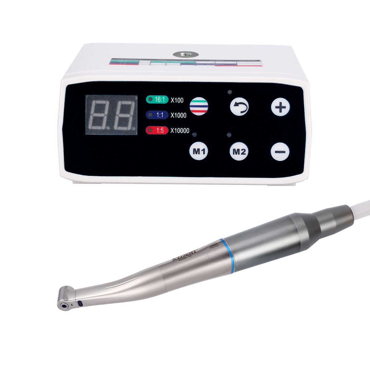 LED Brushless E Type Electric Internal Micro Motor & 1:1 LED Fiber Optic Push Contra Angle Handpiece