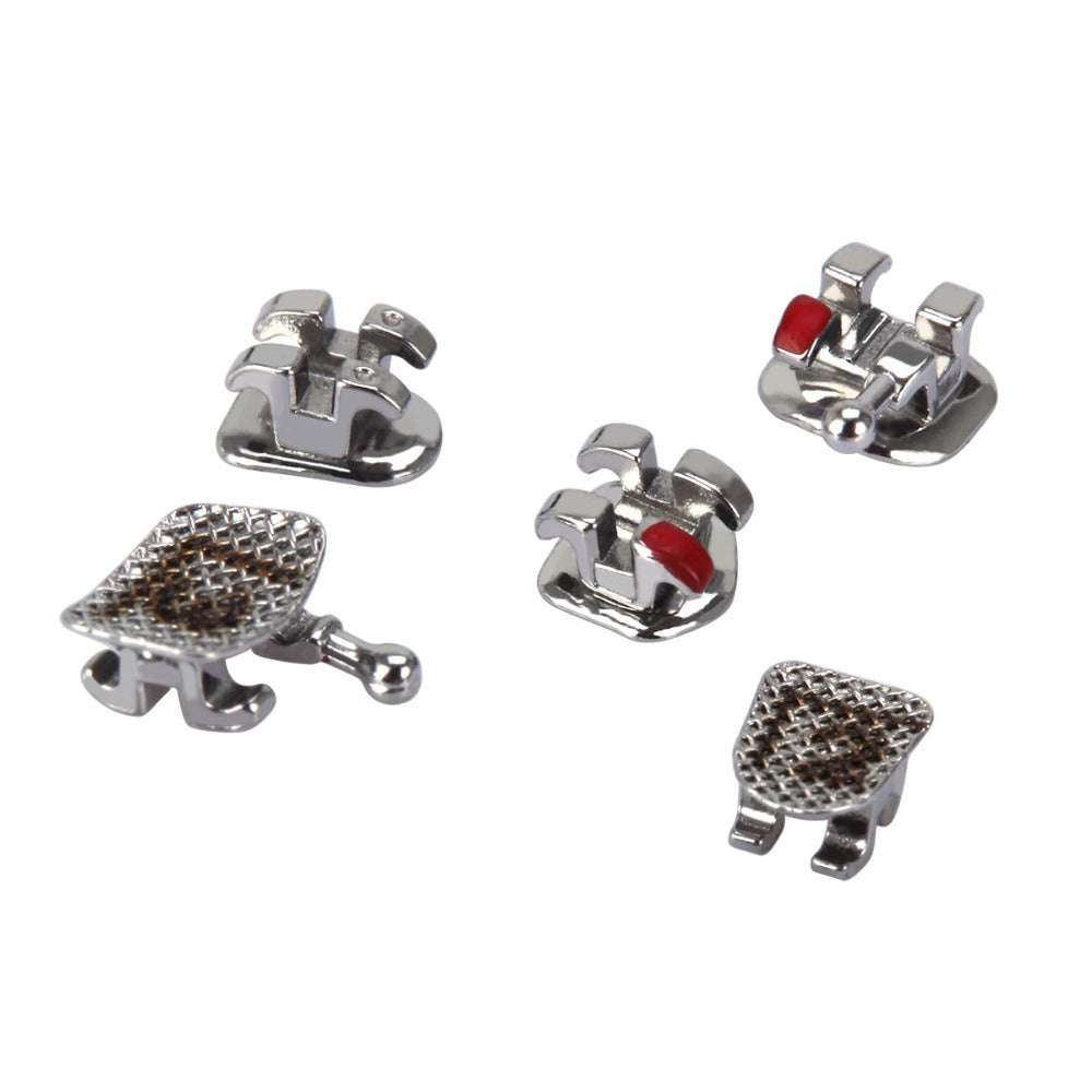 AZDENT Dental Metal Brackets Mini Roth/MBT .022 Hooks on 345 Laser Mark 20pcs/Box
