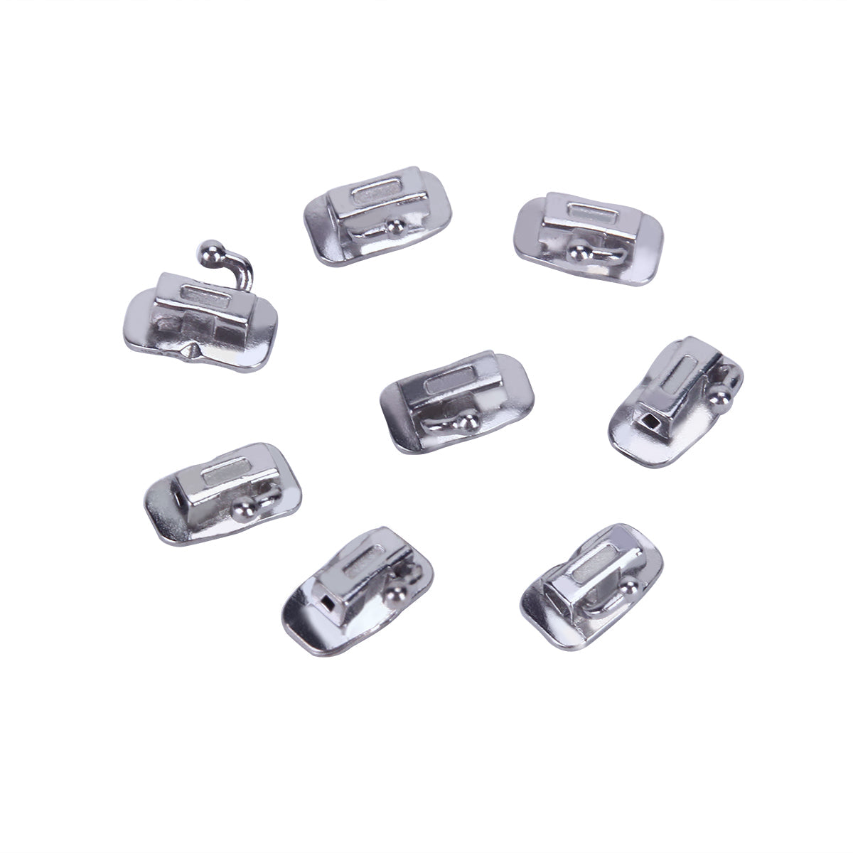 Tubo bucal AZDENT para primer molar, monobloque cementable, no convertible, Roth 0.022, 20 juegos/caja