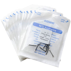 AZDENT Dental Orthodontic Accessory Closed Coil Spring 0.010 12mm 10pcs/Bag