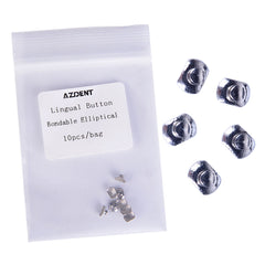 AZDENT Dental Lingual Button Bondable Elliptical Mesh Base 10/Bag