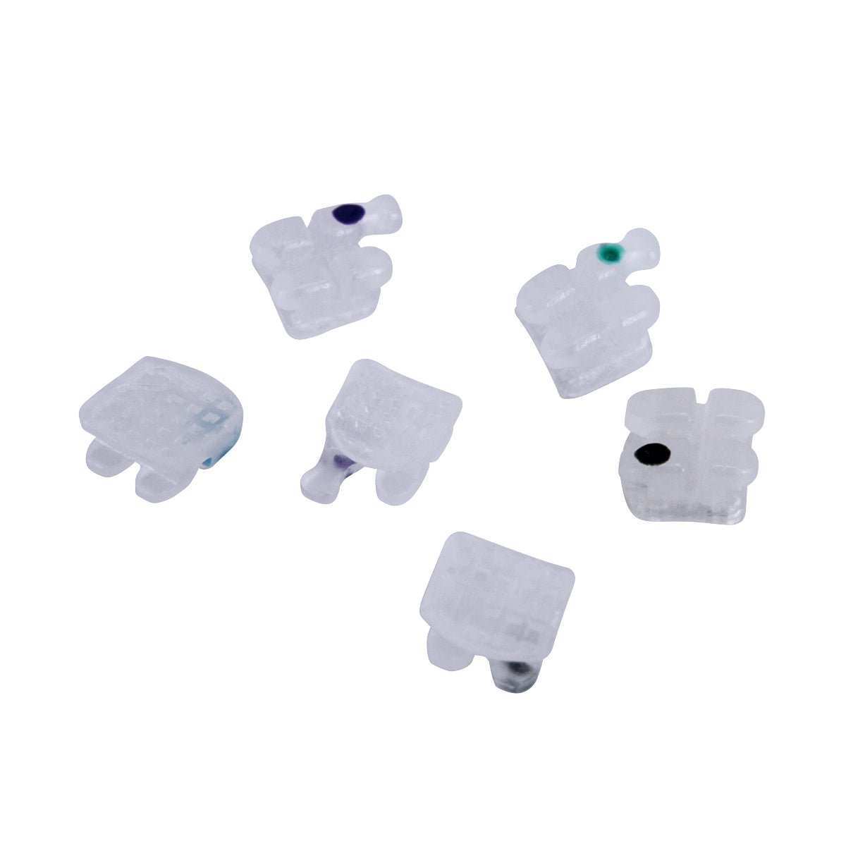 AZDENT Ceramic Brackets Roth .018 Mesh Base 345/Hooks 20/Box