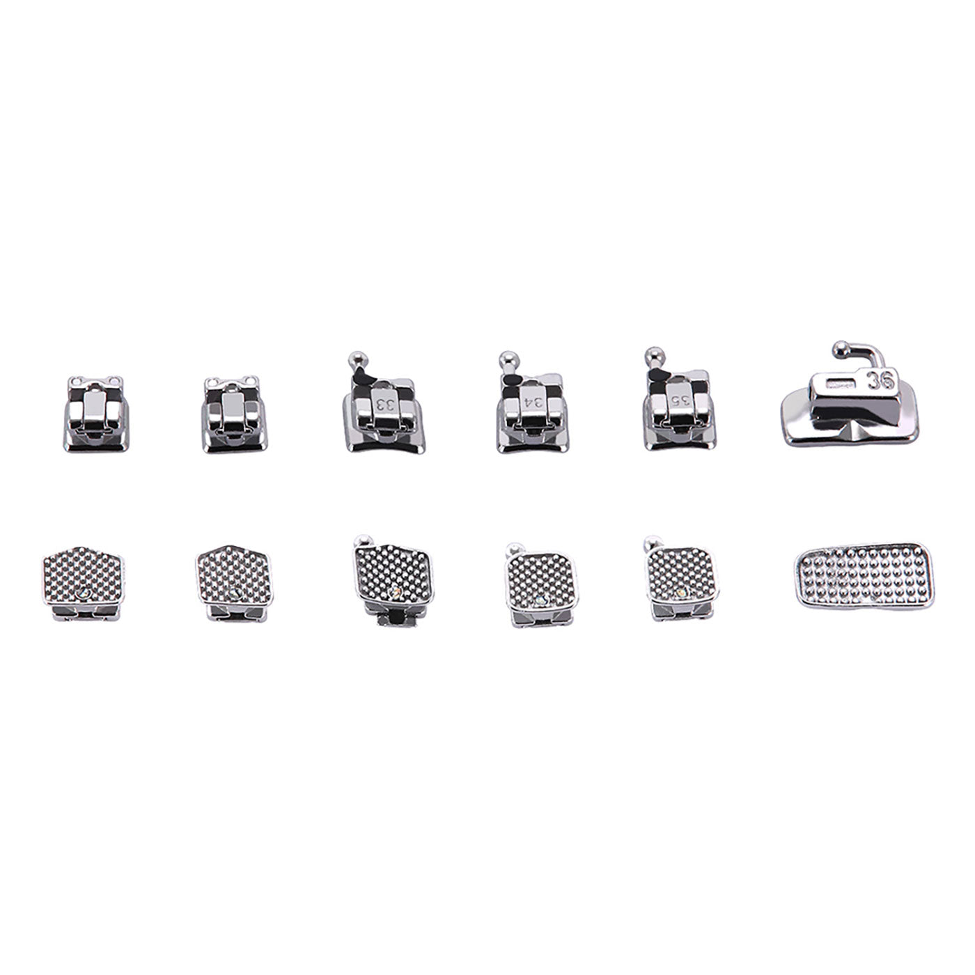 AZDENT Dental Self Ligating Mini Bracket MBT .022 Hooks on 345 With 4 Buccal Tube 24pcs/Box