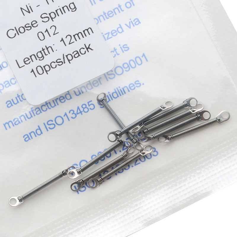 AZDENT Dental Orthodontic Accessory Closed Coil Spring 0.012 12mm 10pcs/Bag