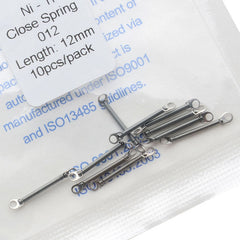 AZDENT Dental Orthodontic Accessory Closed Coil Spring 0.012 12mm 10pcs/Bag