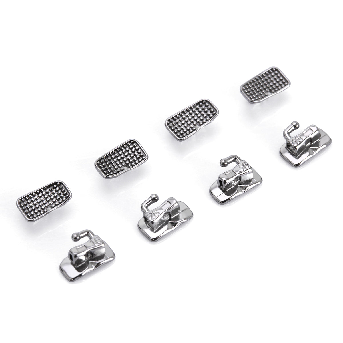 Tubo bucal AZDENT para primer molar, monobloque cementable, no convertible, Roth 0.022, marcado láser, 20 juegos/caja