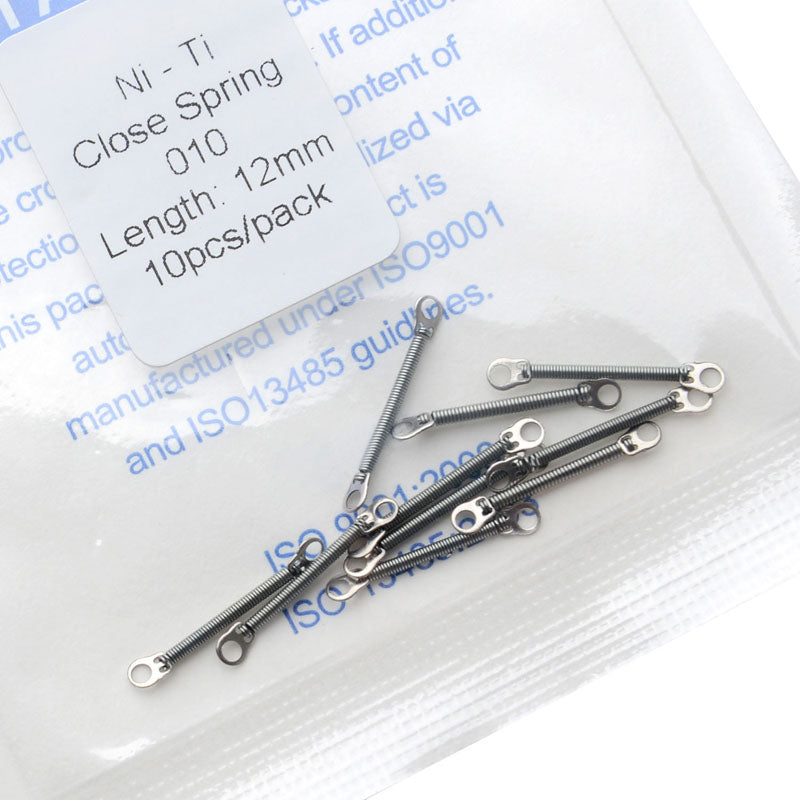 AZDENT Dental Orthodontic Accessory Closed Coil Spring 0.010 12mm 10pcs/Bag