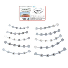 AZDENT Lingual Retainer Bonding Splits U#38-47 & L#29-37 With Mark 10/Bag