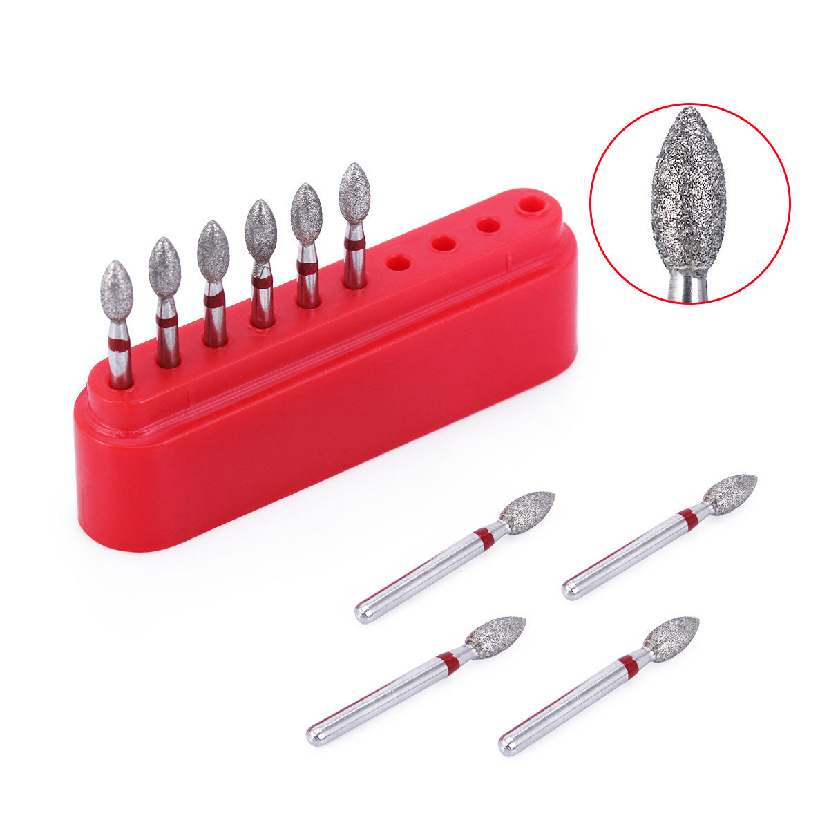 AZDENT Diamond Bur FG 368-023F Football Red 10pcs/Kit