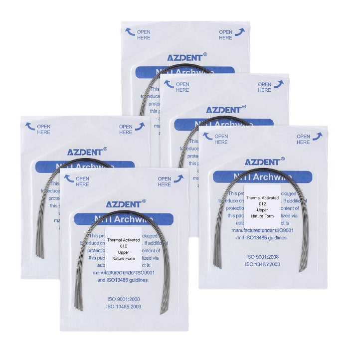 AZDENT Thermal Active NiTi Archwire Natural Form Round 0.012 Upper 10pcs/Pack