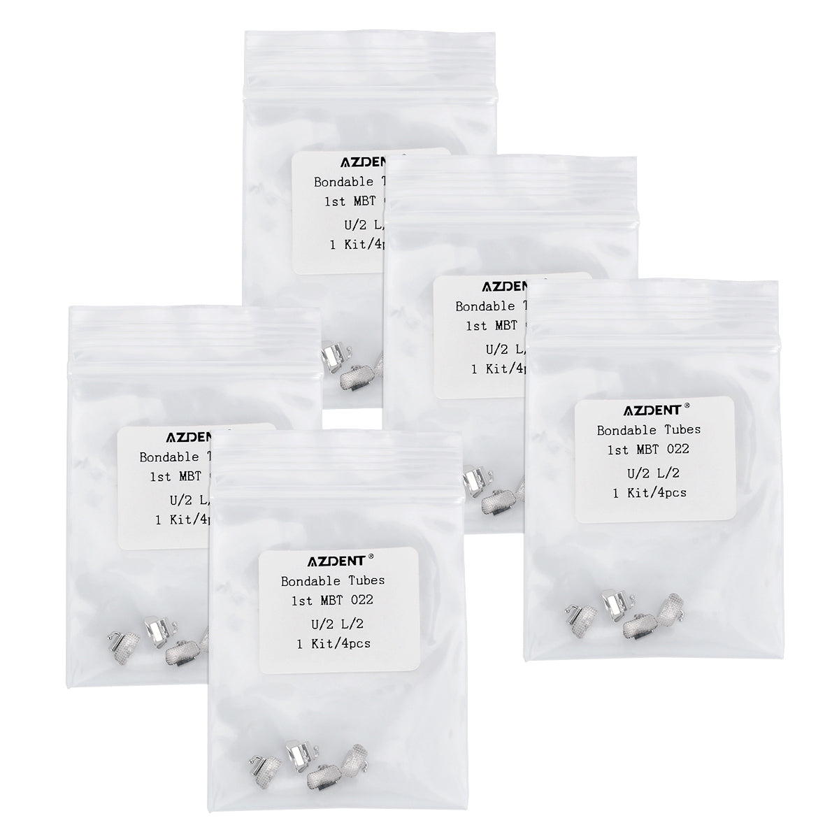 Tubo adhesivo AZDENT para primer molar no convertible MBT 0.022 U2L2 (4 unidades)