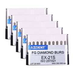 AZDENT FG Diamond Burs EX-21S 10pcs/Box