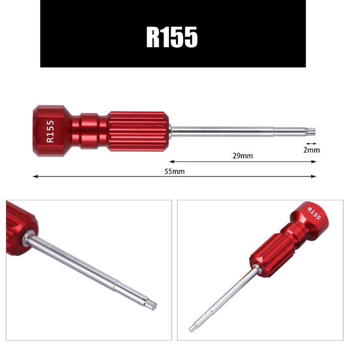 Отвертка для дентальных имплантатов, ручная, R155, красная 