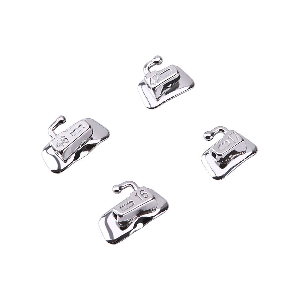 AZDENT Metal Self-Ligating Brackets Full Sizes Movable Hook Auxiliary Hole With Buccal Tube 28pcs/Box