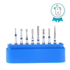 Kit de preparación de cavidades AZDENT de fresa de diamante dental FG-103 (8 piezas)