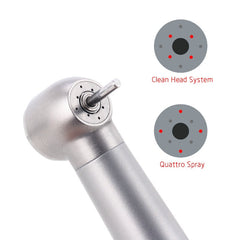 AZDENT Push Button High Speed Handpiece Ceramic Four Way Spray Clean Head