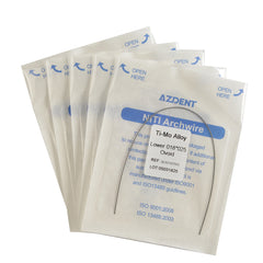 AZDENT Arch Wire TMA Beta Ti-Mo Alloy Ovoid Rectangular 0.018 x 0.025 Lower 1pc/Pack