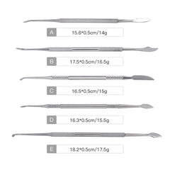 Dental Spatula Plaster Knife Practical Stainless Steel Versatile Teeth Wax Carving Tool Set 10pcs/Kit