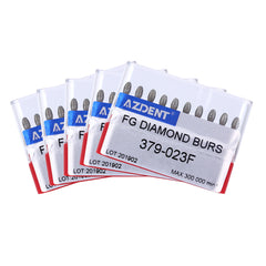 AZDENT Diamond Bur FG 379-023F Football Red 10pcs/Kit