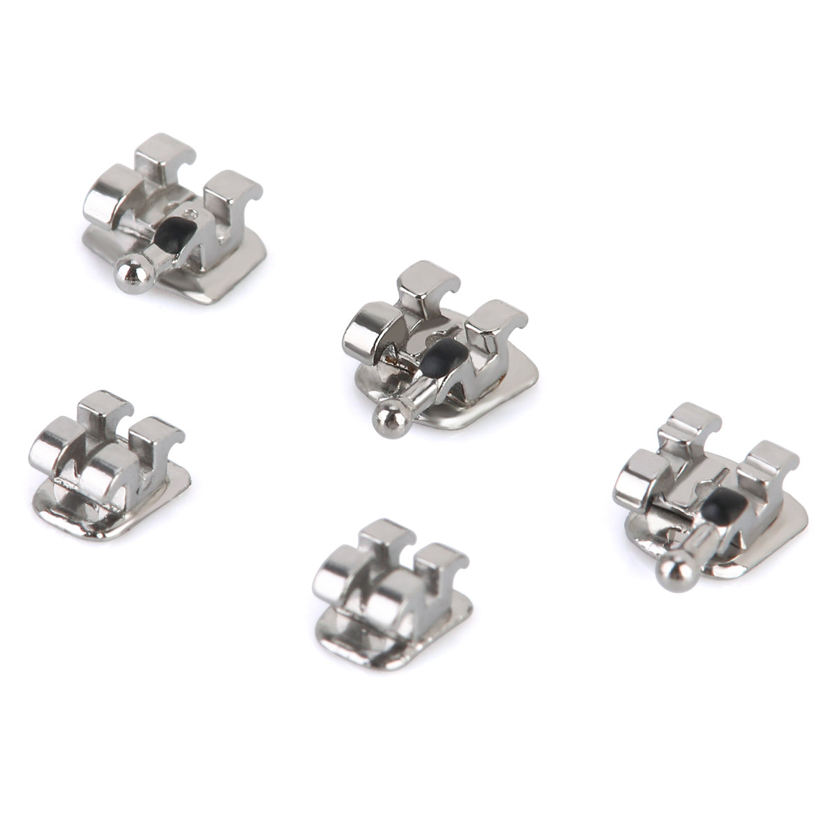 AZDENT Dental Metal Brackets Standard MBT Slot .022 Hooks on 345 20pcs/Pack