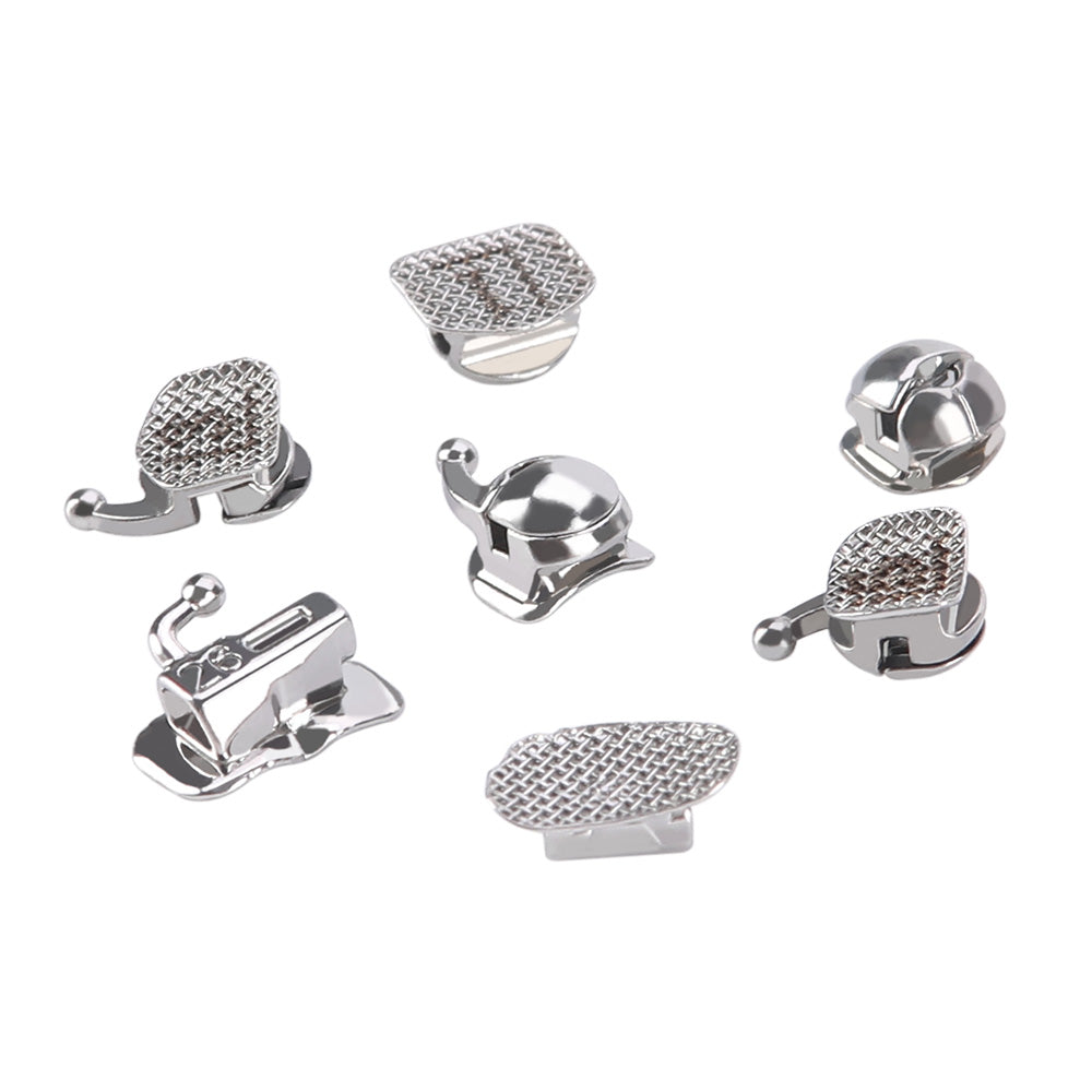 Самолигирующиеся брекеты AZDENT Dental Q-type Roth/MBT .022 Hooks On 345 с щечными трубками 28 шт./коробка