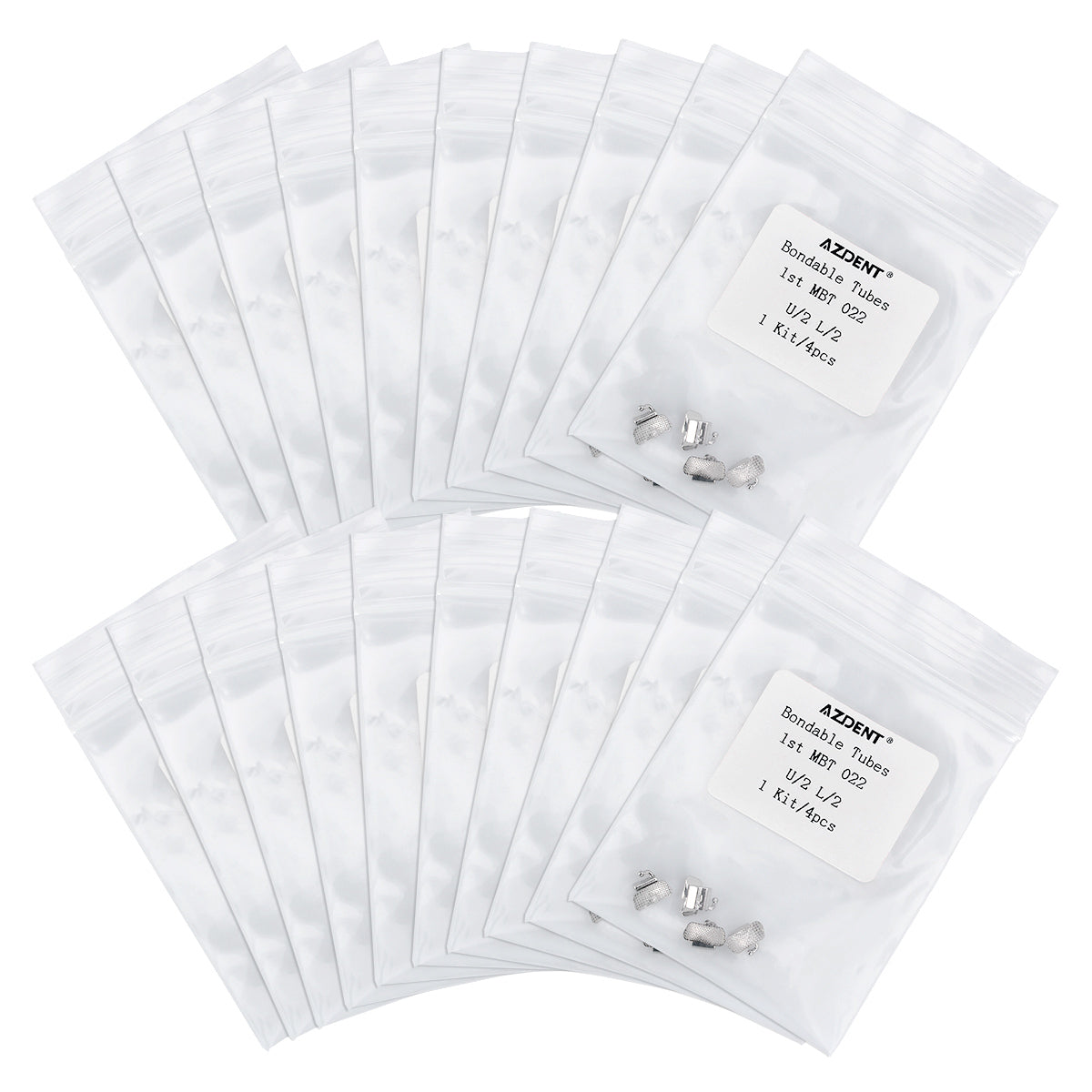 Tubo adhesivo AZDENT para primer molar no convertible MBT 0.022 U2L2 (4 unidades)