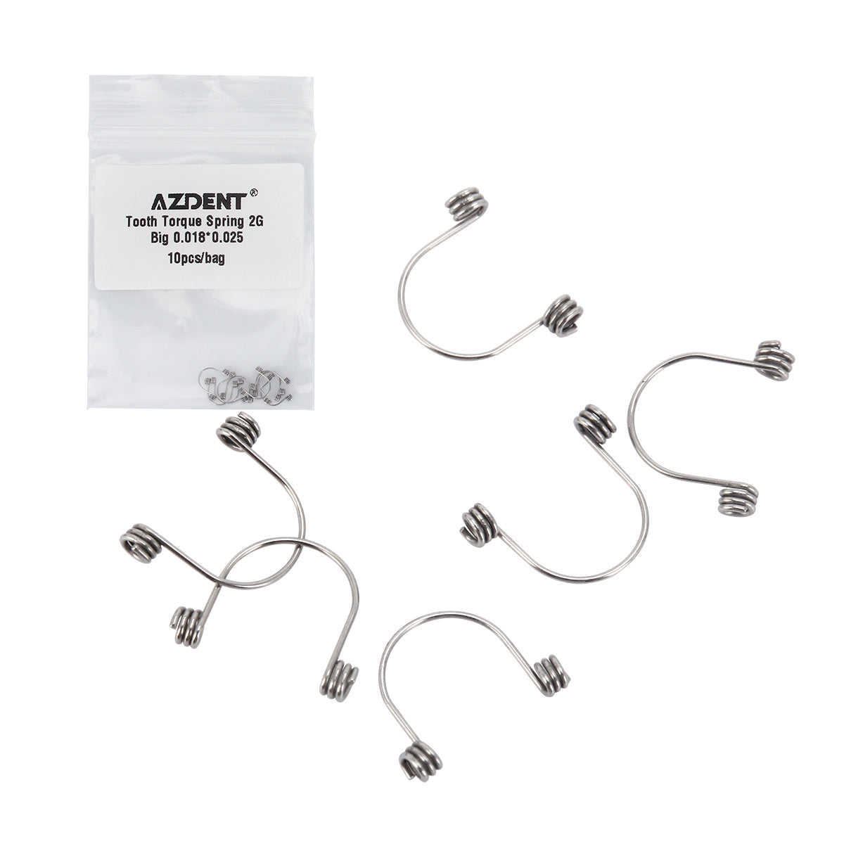 AZDENT Tooth Torque Rectangular Spring 2G Big 0.018*0.025 10/Bag