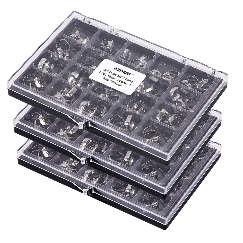 AZDENT 1st Molar Bands with Buccal Tube MBT .022 #16-#35 U2/L1 80pcs/Box