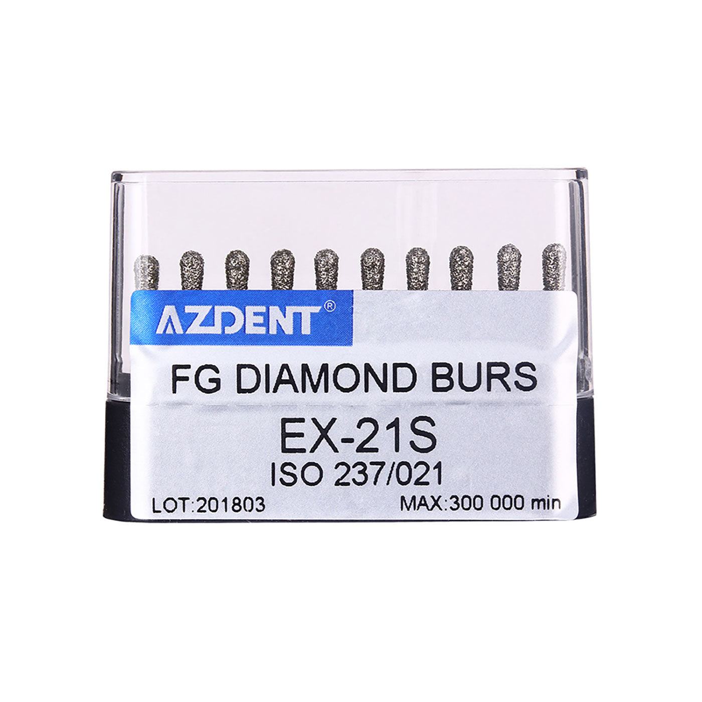 AZDENT FG Diamond Burs EX-21S 10pcs/Box