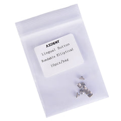 AZDENT Dental Lingual Button Bondable Elliptical Mesh Base 10/Bag