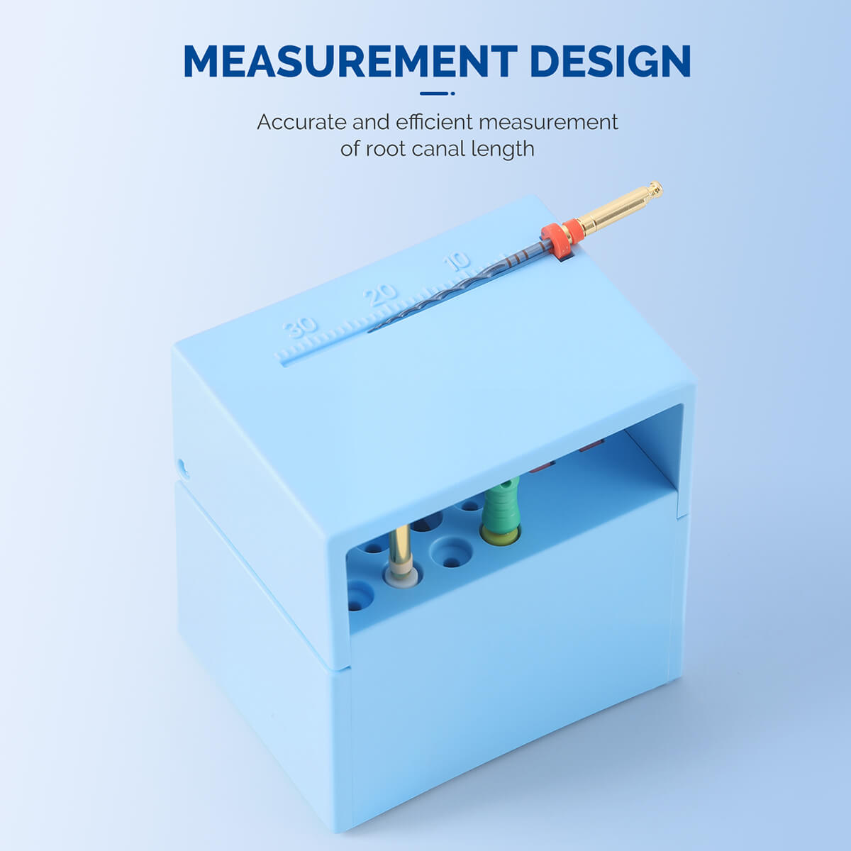 Dental 20 Holes Endo Files Disinfection Box With Memory Holder & Measuring Counter