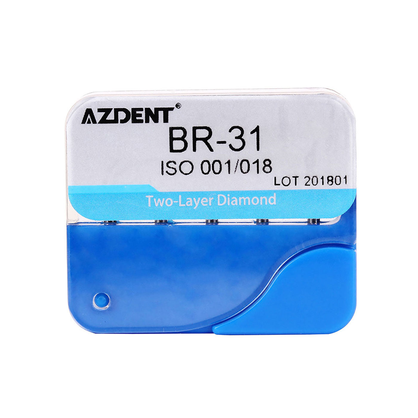 Алмазные боры AZDENT FG BR-31 с круглым шариком, два слоя, 5 шт./коробка