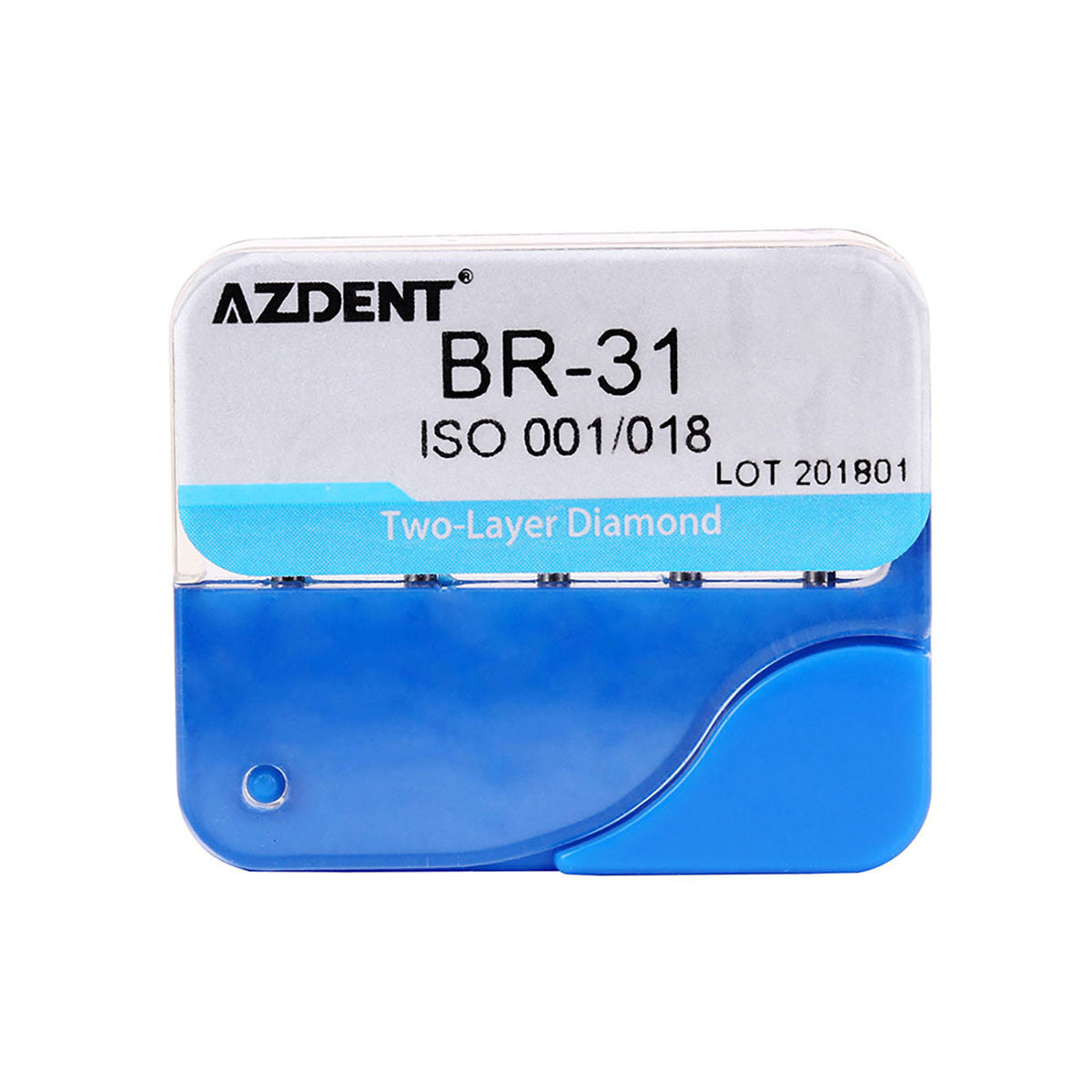 Алмазные боры AZDENT FG BR-31 с круглым шариком, два слоя, 5 шт./коробка