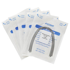 AZDENT Thermal Active NiTi Archwire Ovoid Form Rectangular 0.014 x 0.025 Lower 10pcs/Pack